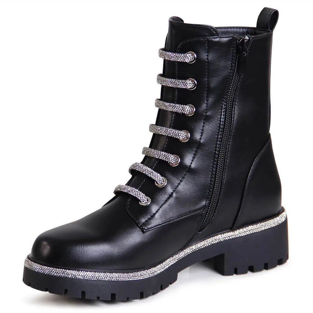 Zwarte combat boot