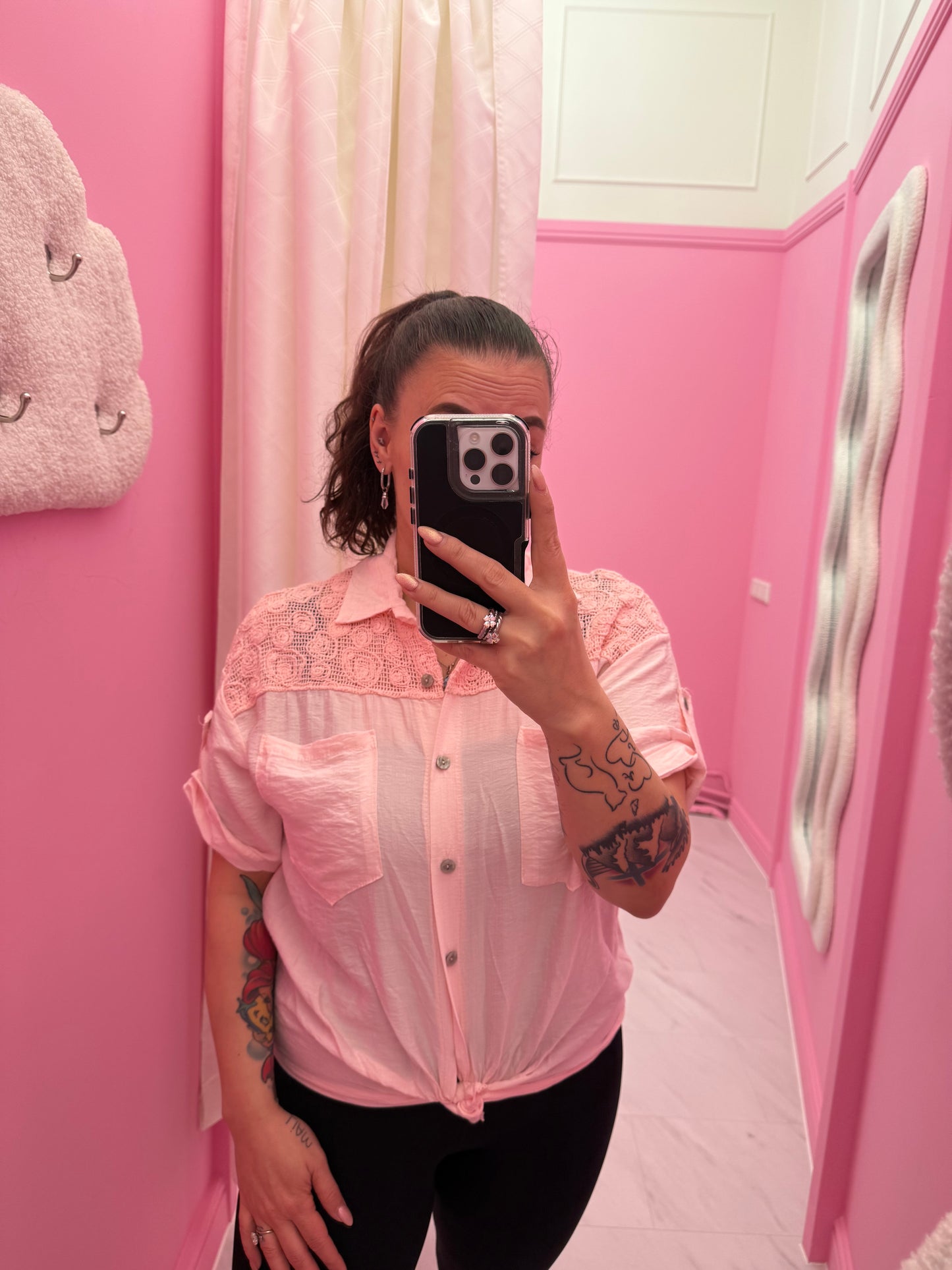 BLOUSE KNOOP (ROZE)