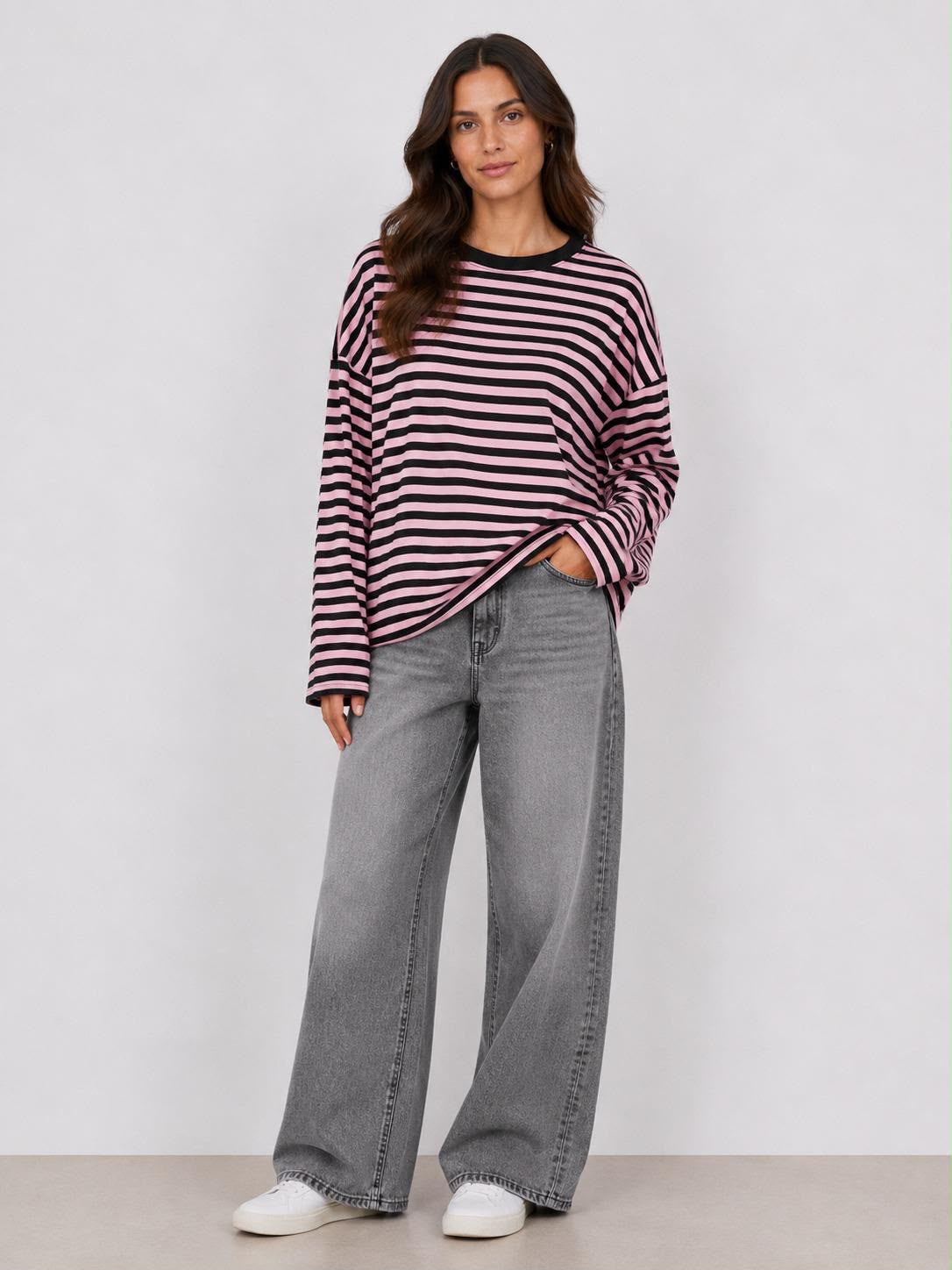 LONGSLEEVE (BROWN-PINK)