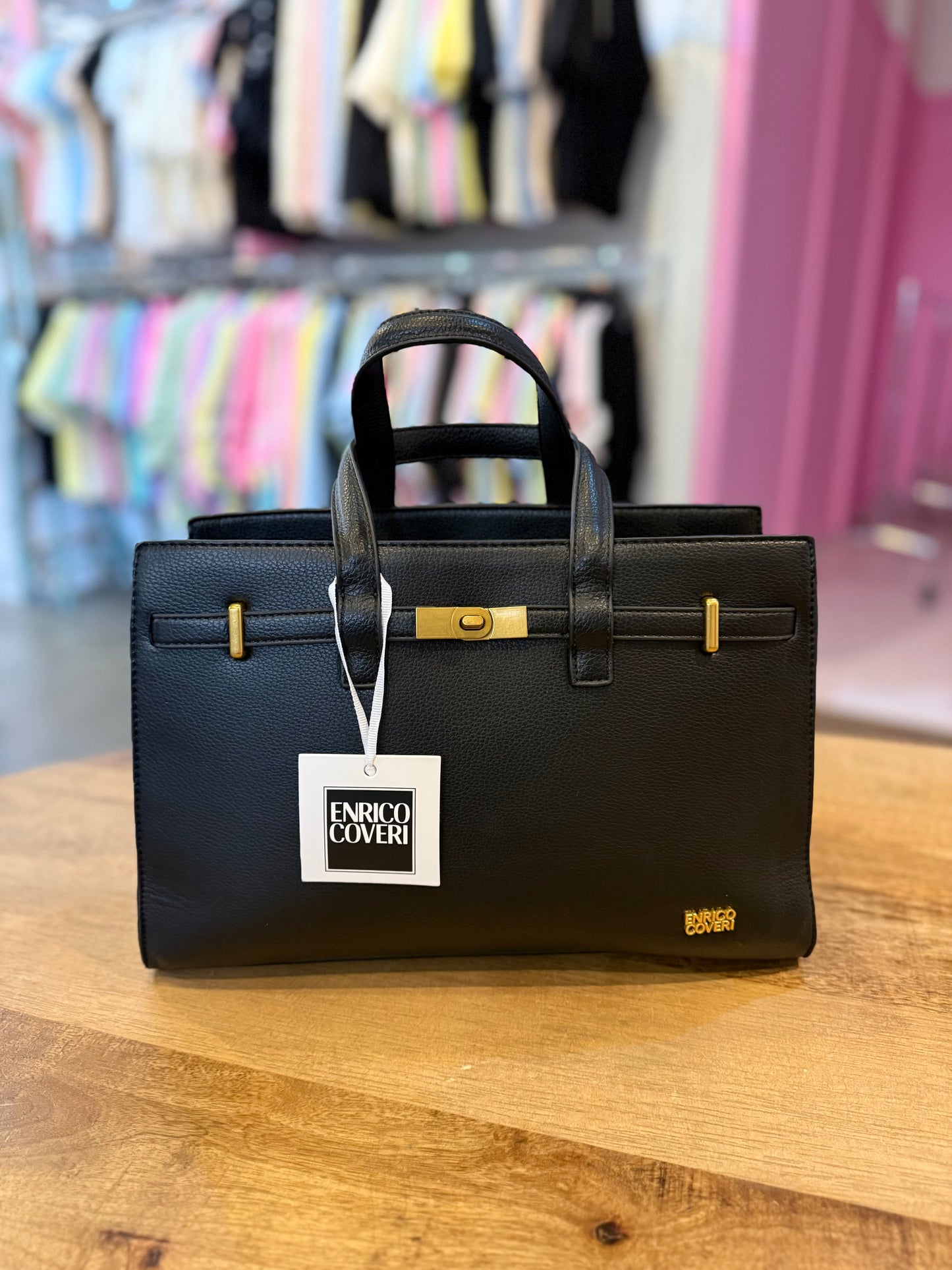 TAS ENRICO COVERI LARGE (ZWART)