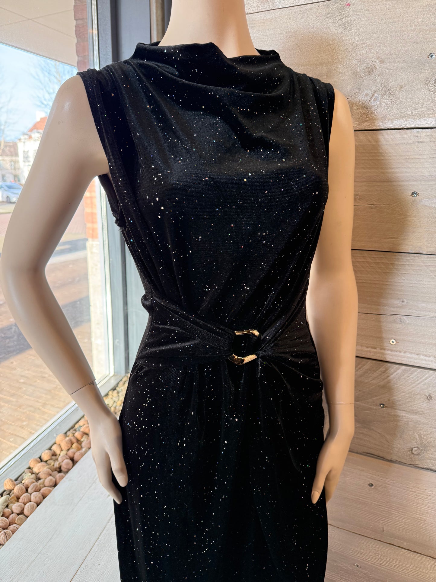 Glitterjurk (zwart) 0054