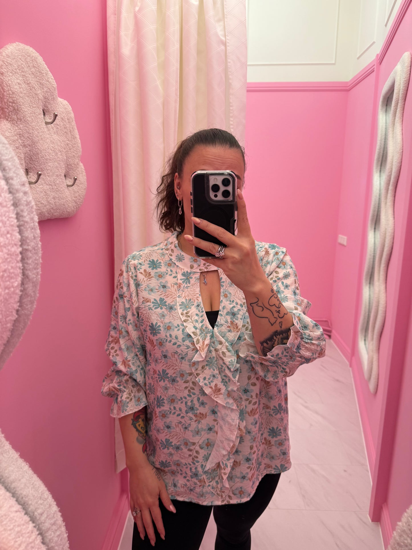 BLOUSE RUFFEL (GROEN)