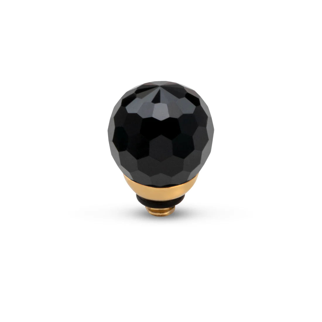 Melano Twisted CZ Facet Ball Steentje GOUD Black