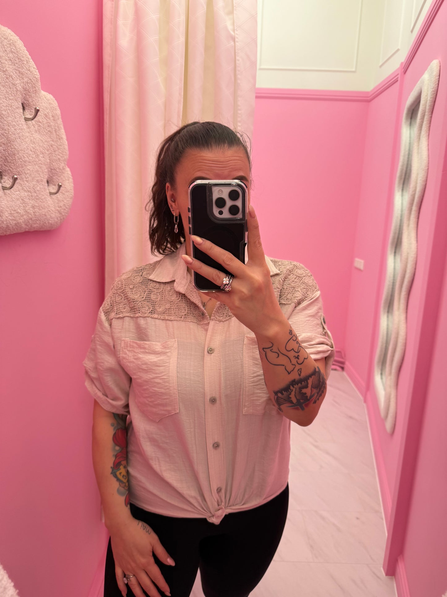 BLOUSE KNOOP (BEIGE)