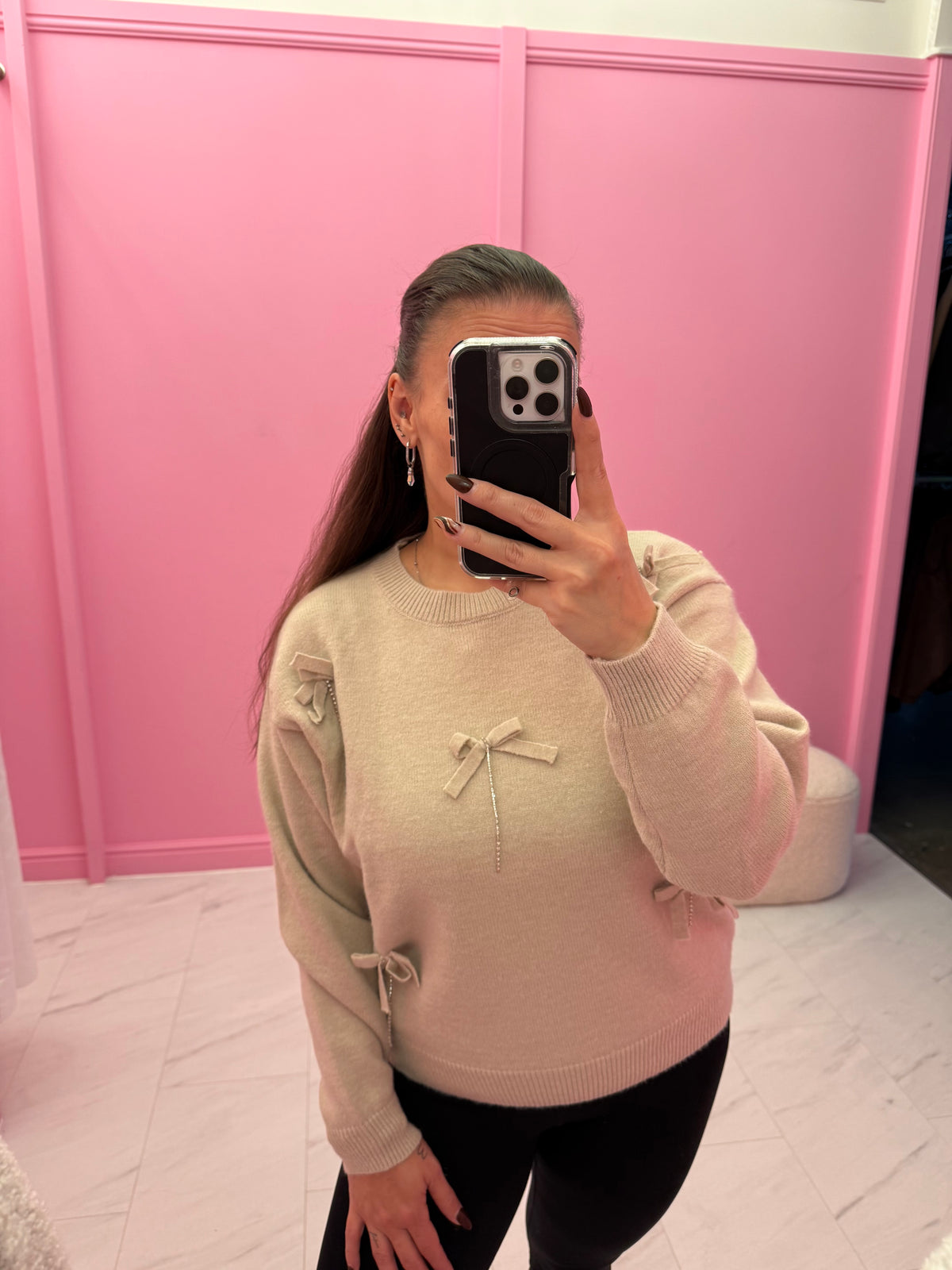 TRUI STRIKJES (BEIGE)