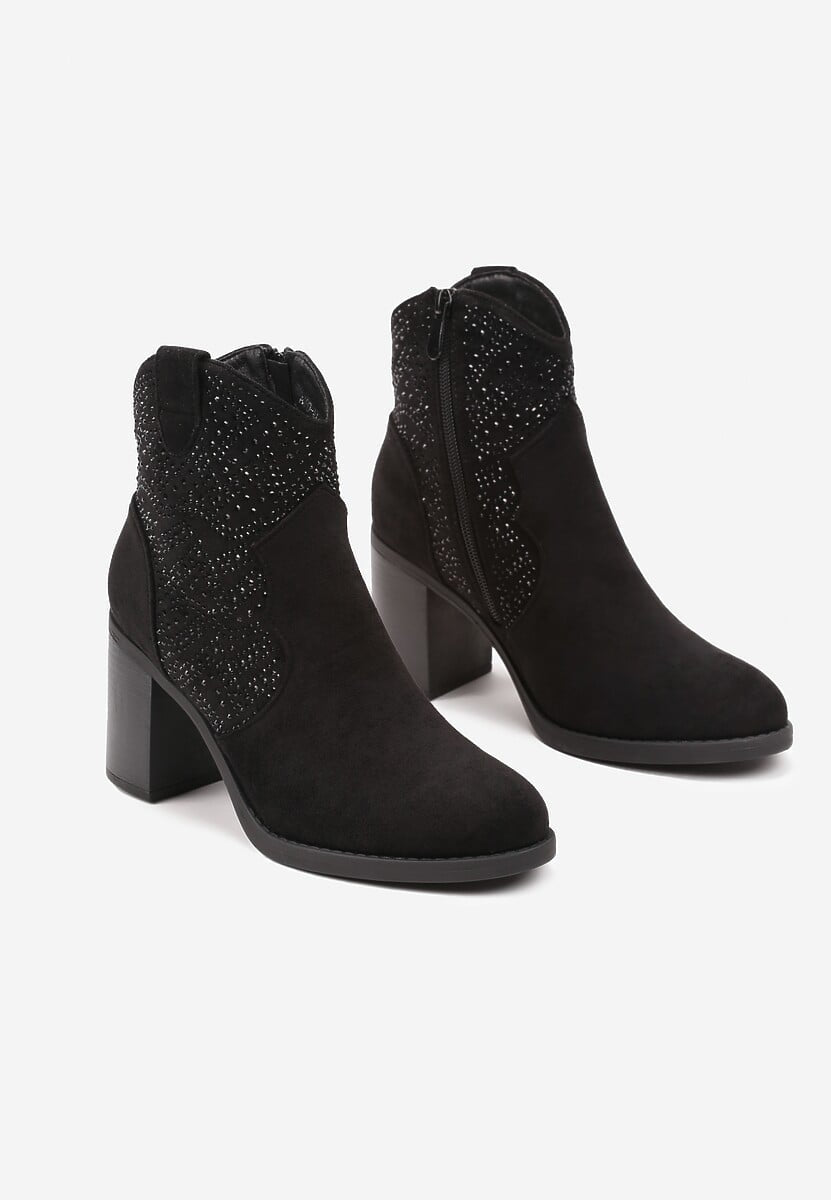 Zwarte suède cowboylaarzen