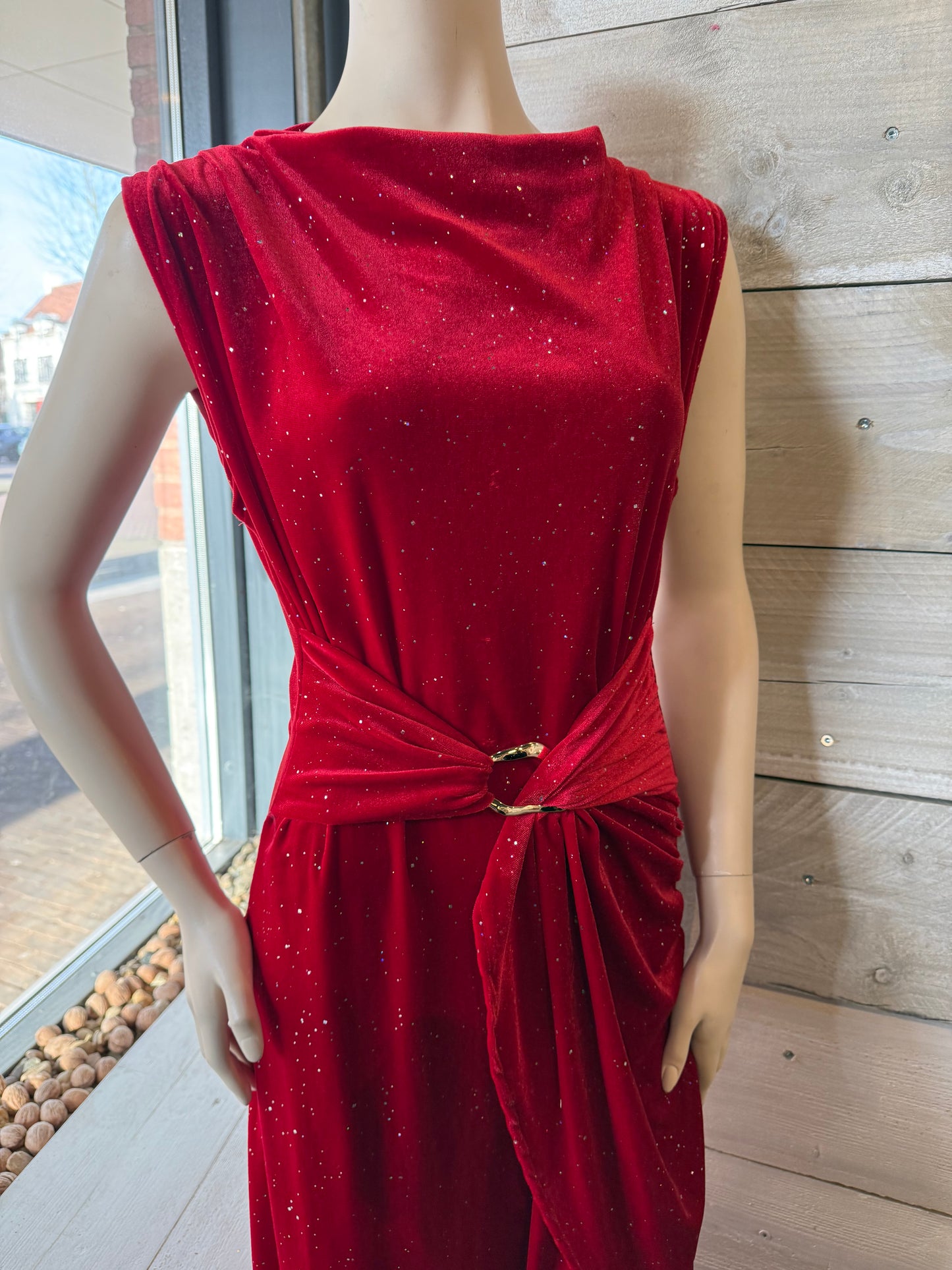 Glitterjurk (rood) 0057
