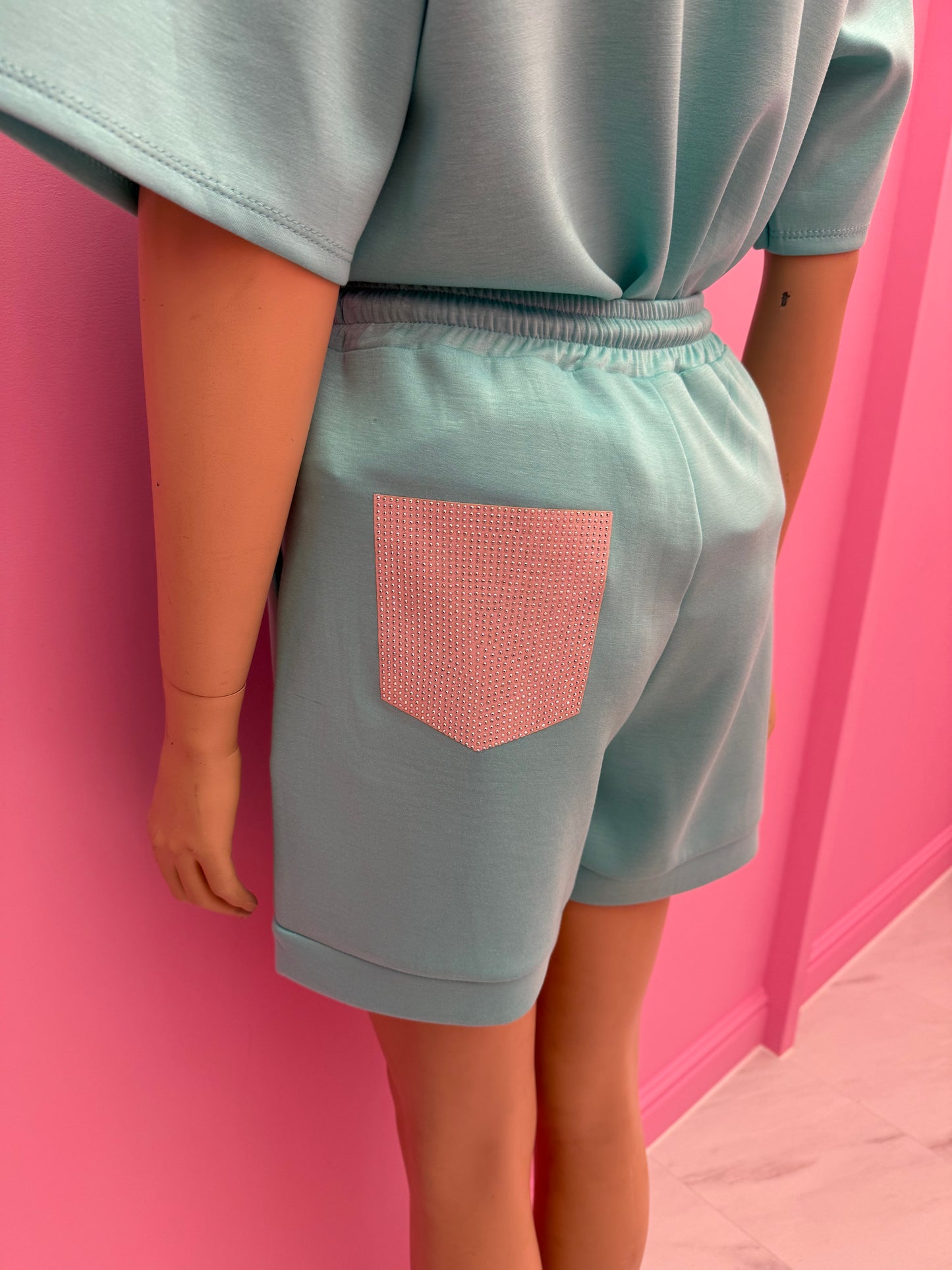 2DELIGE SET PINK POCKET (AQUA)
