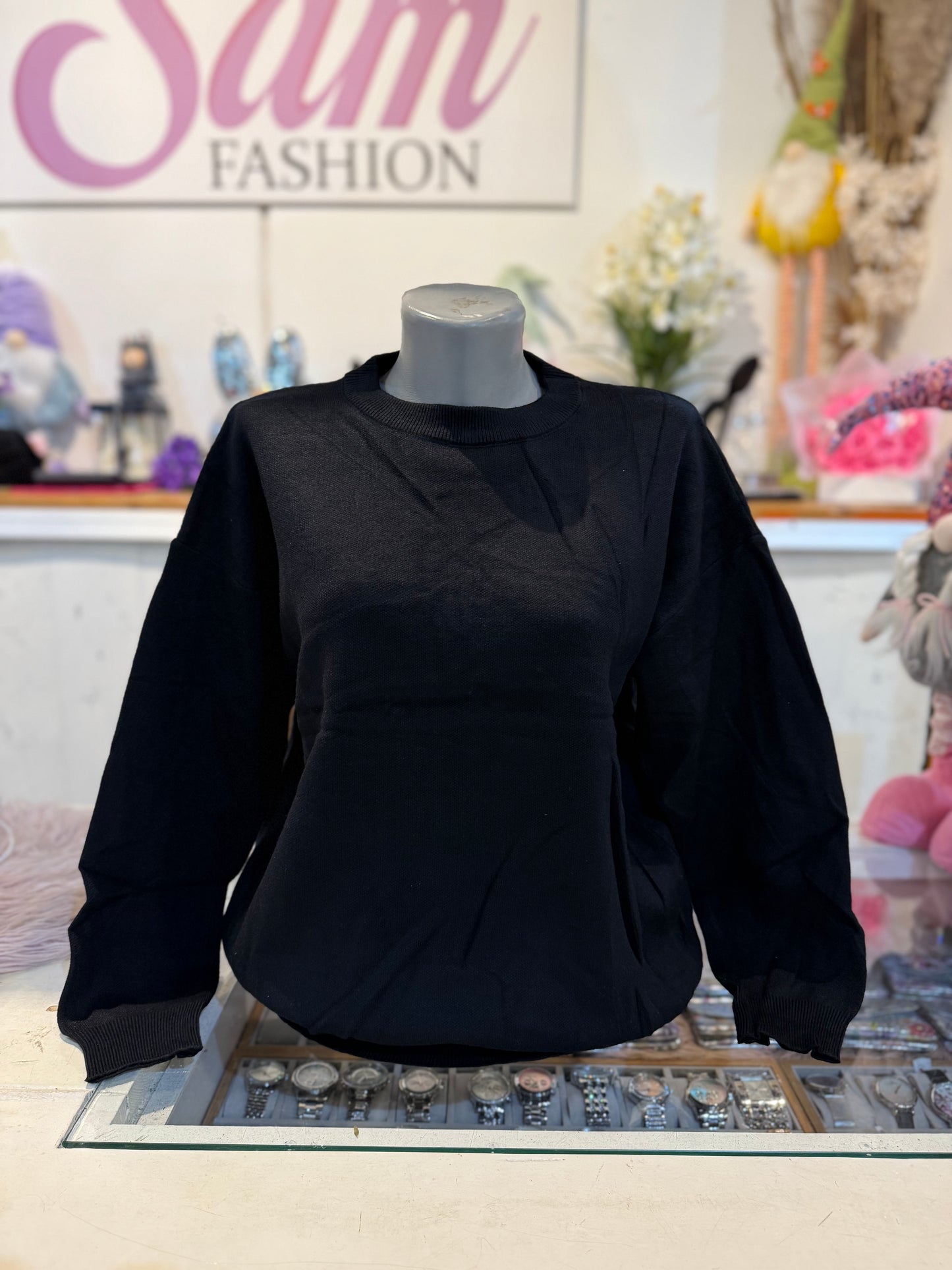 Perfectly inperfect trui zwart