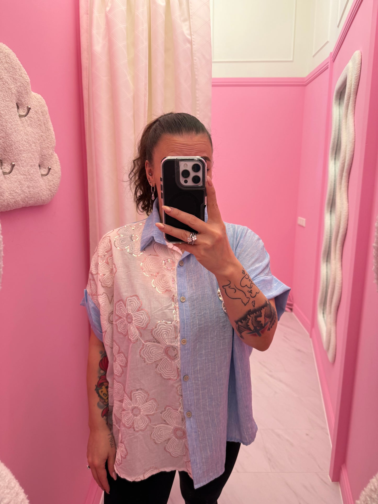 BLOUSE LUXE (BLAUW)