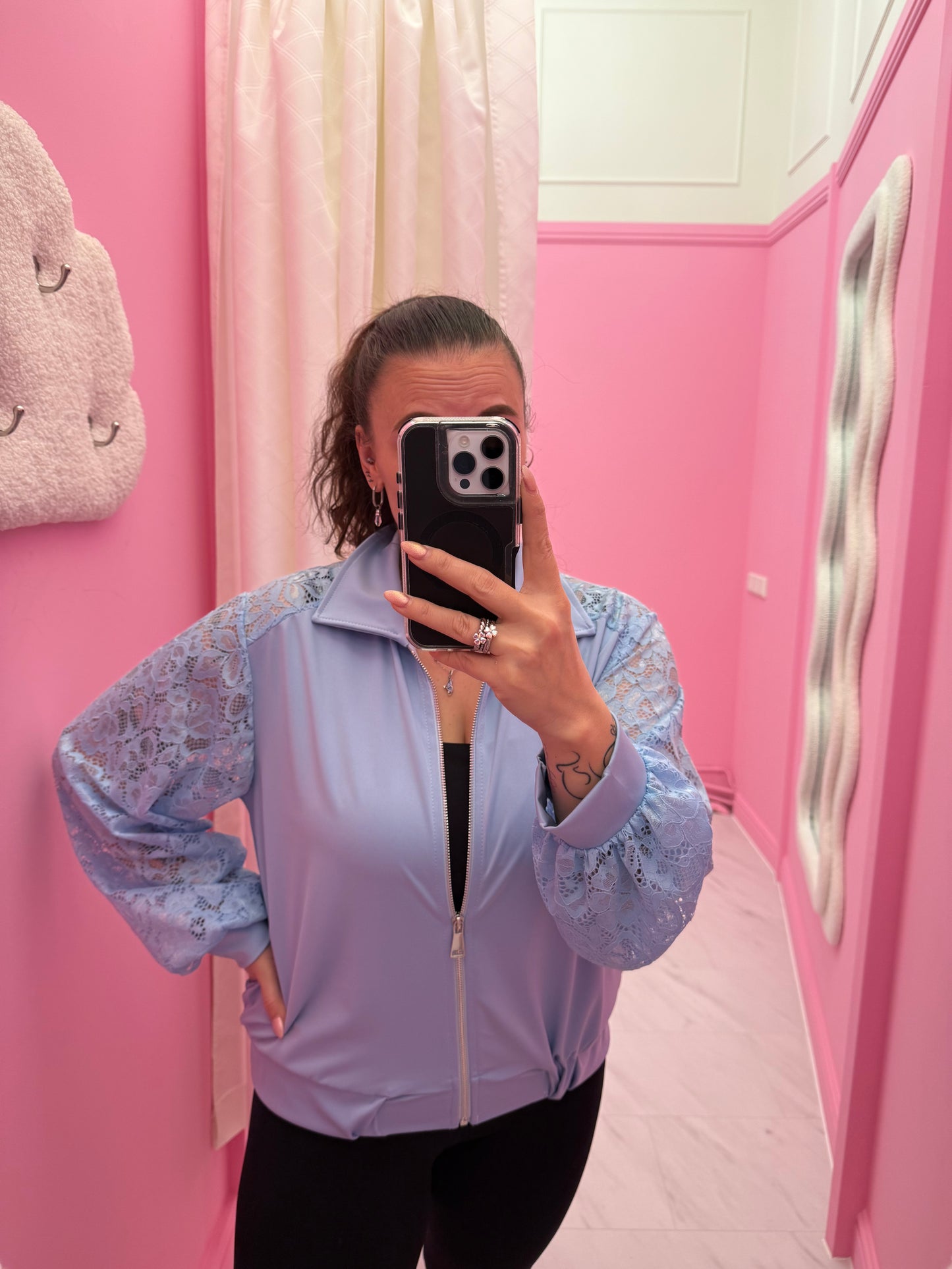 VEST KANTEN MOUWEN (BLAUW)