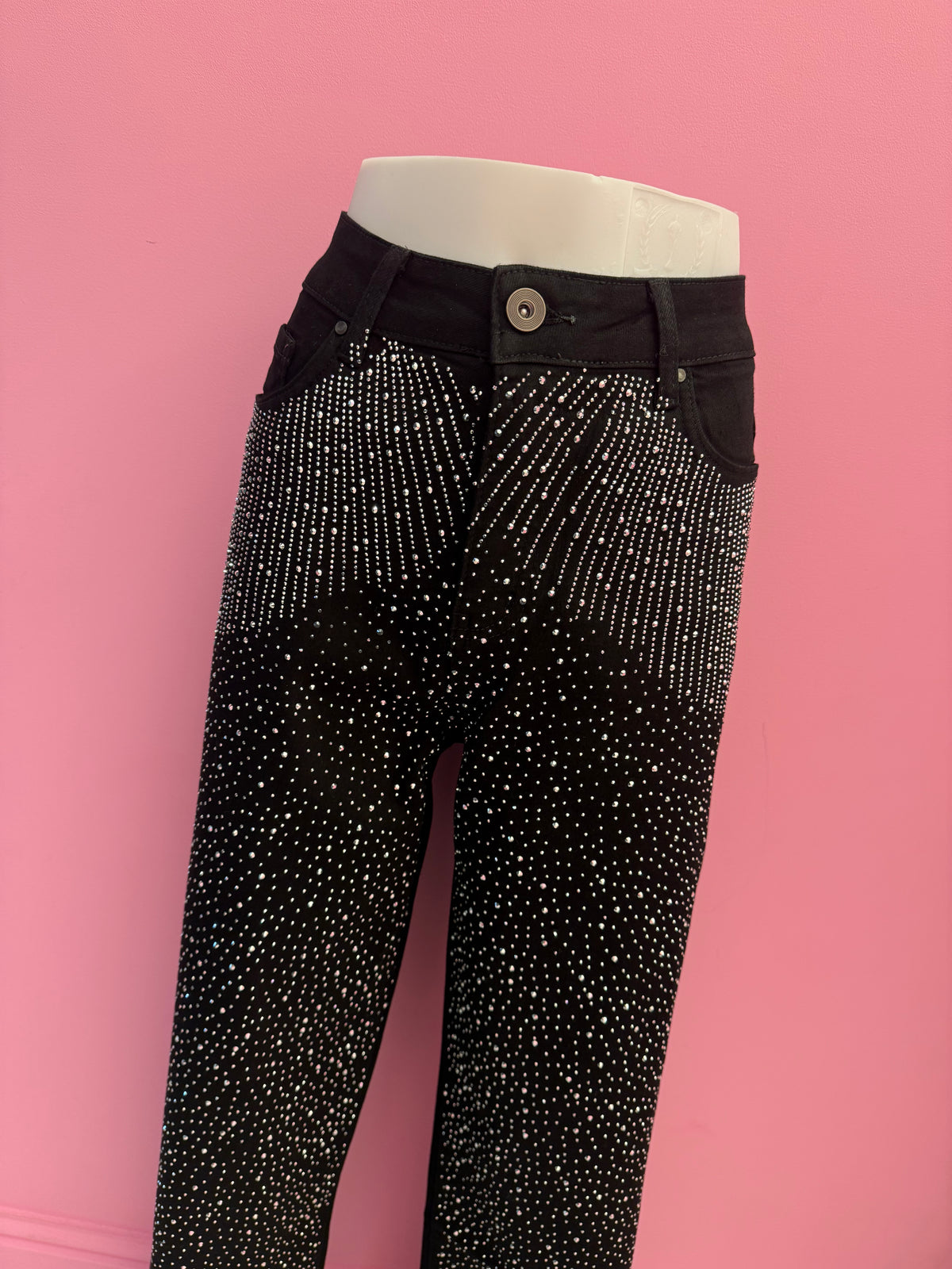 JEANS GOODIES WIDE LEG PLUS BLINGBLING (BLACK)