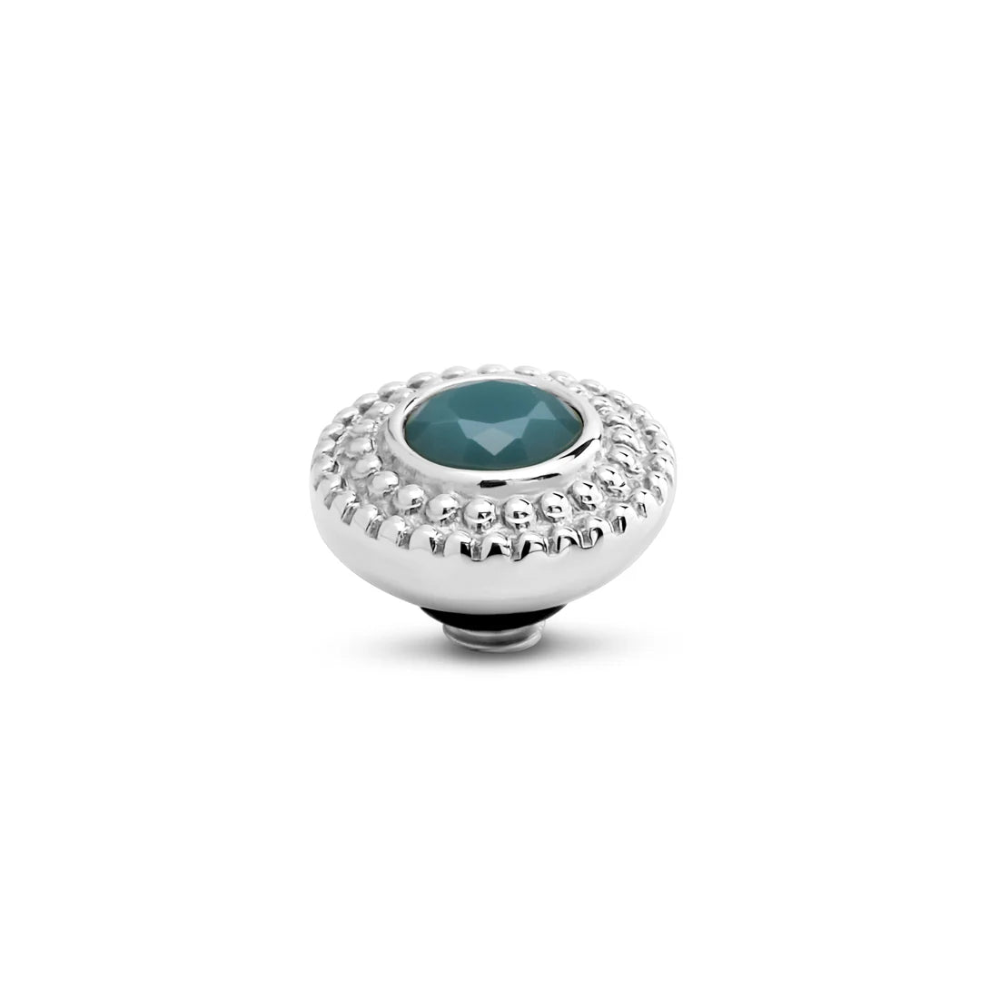 Melano Twisted Crystal Bali Steentje ZILVER Retro Blue TMG7