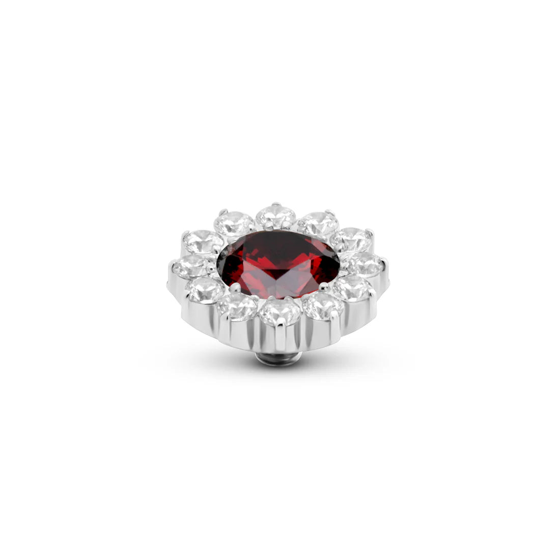 Melano Twisted Slay Steentje ZILVER D.D-Garnet TMG2