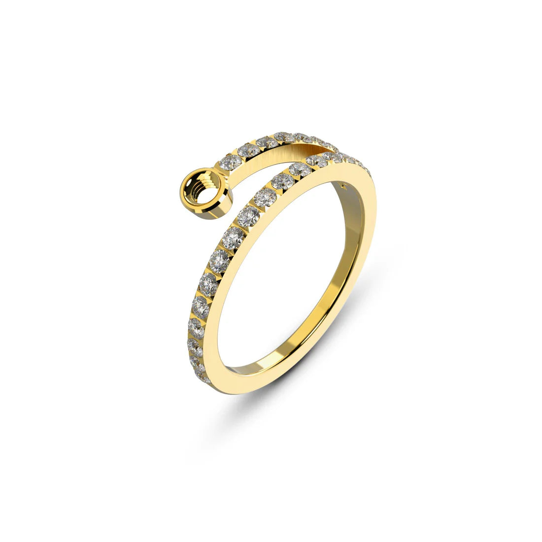 Melano Twisted Tamina CZ Ring GOUD