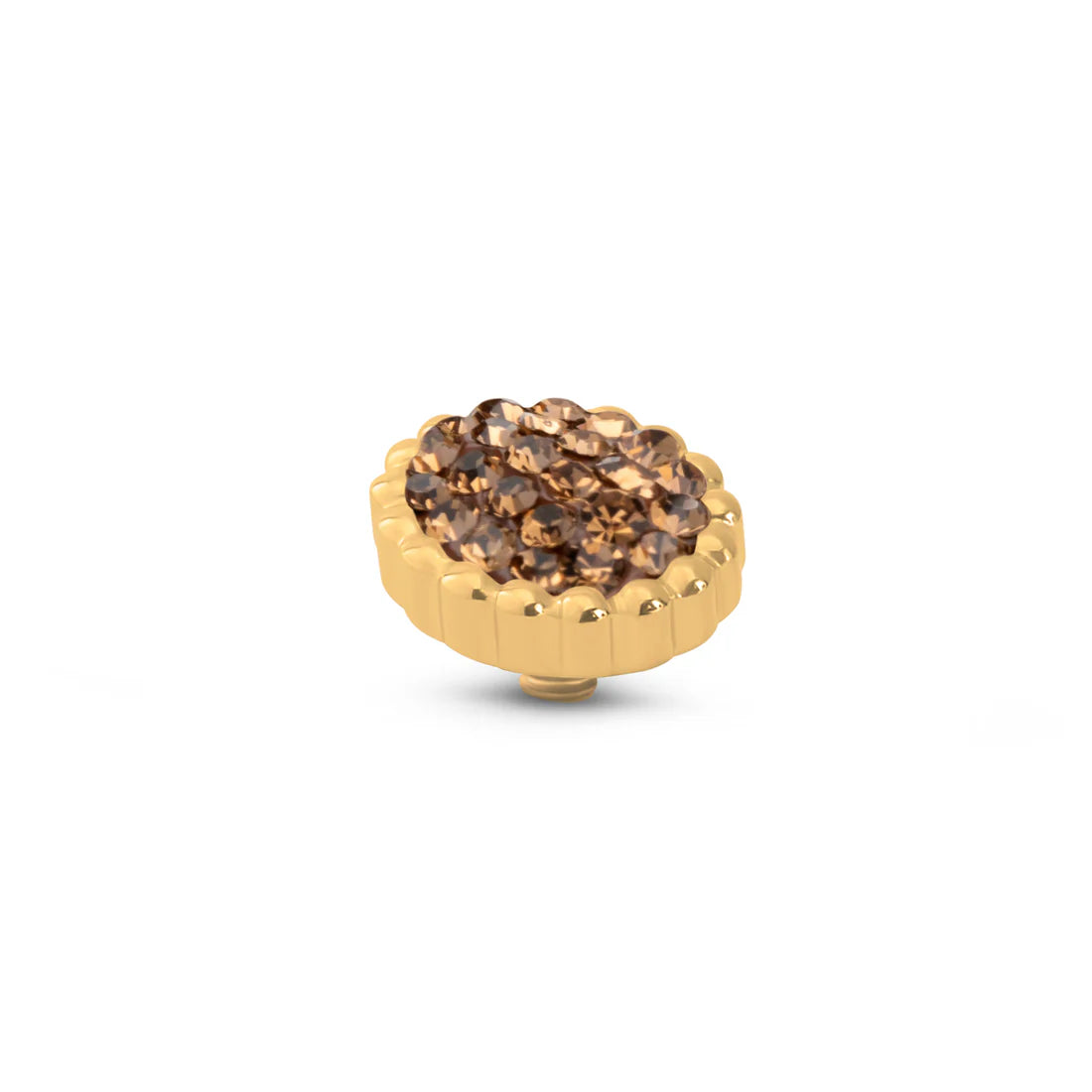 Melano Twisted Bali Flat Steentje GOUD Coffee