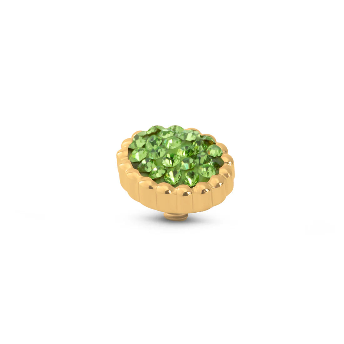 Melano Twisted Bali Flat Steentje GOUD Lime