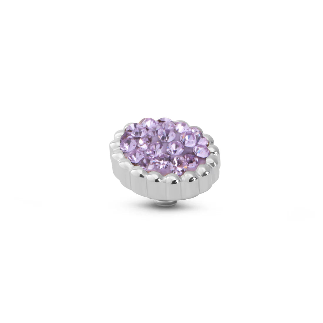 Melano Twisted Bali Flat Steentje ZILVER Lavender