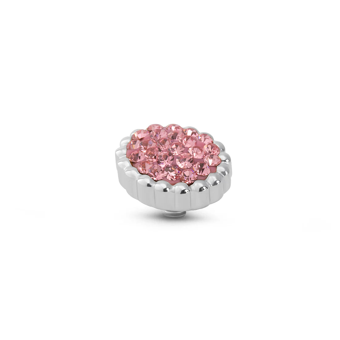 Melano Twisted Bali Flat Steentje ZILVER Pink