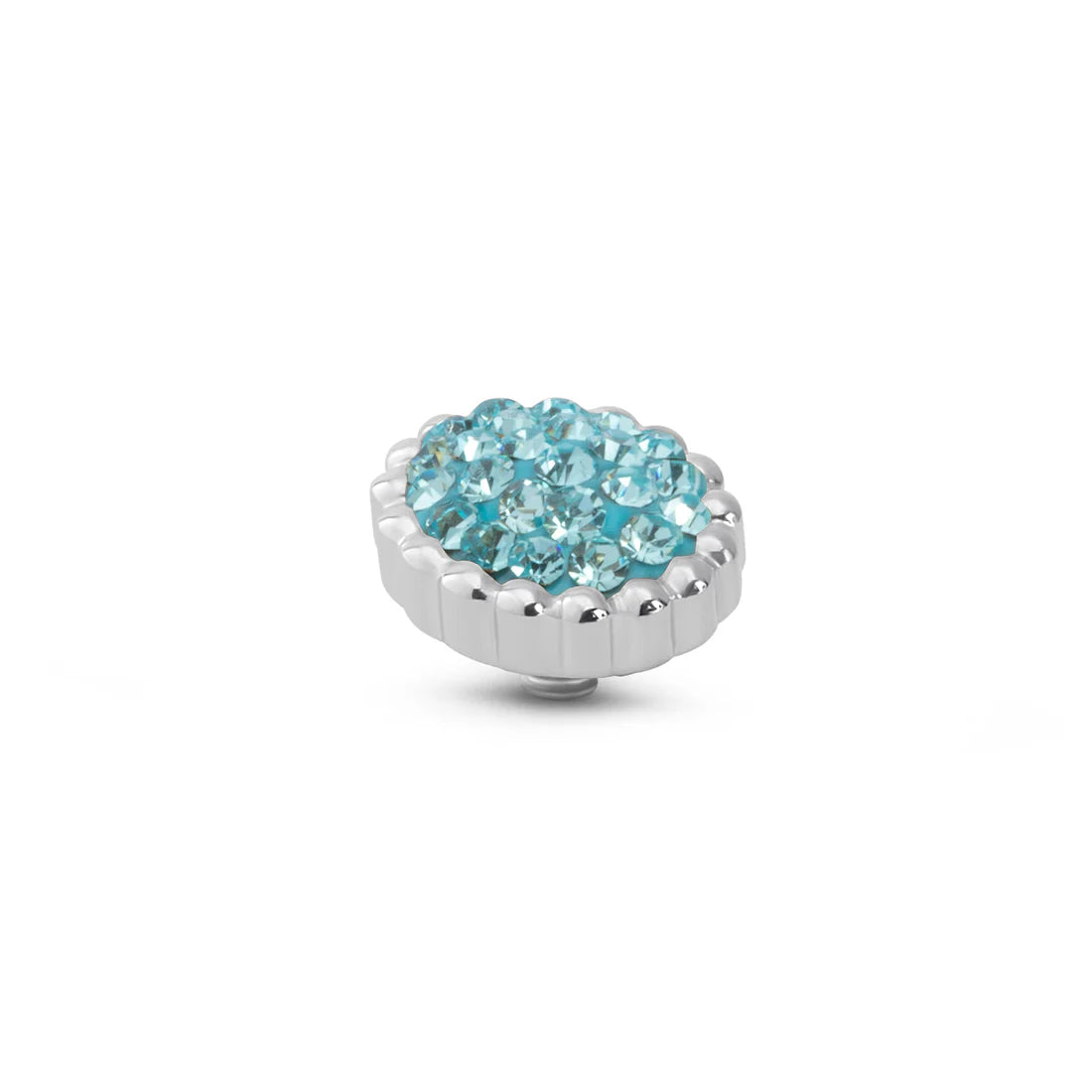 Melano Twisted Bali Flat Steentje ZILVER Turquoise