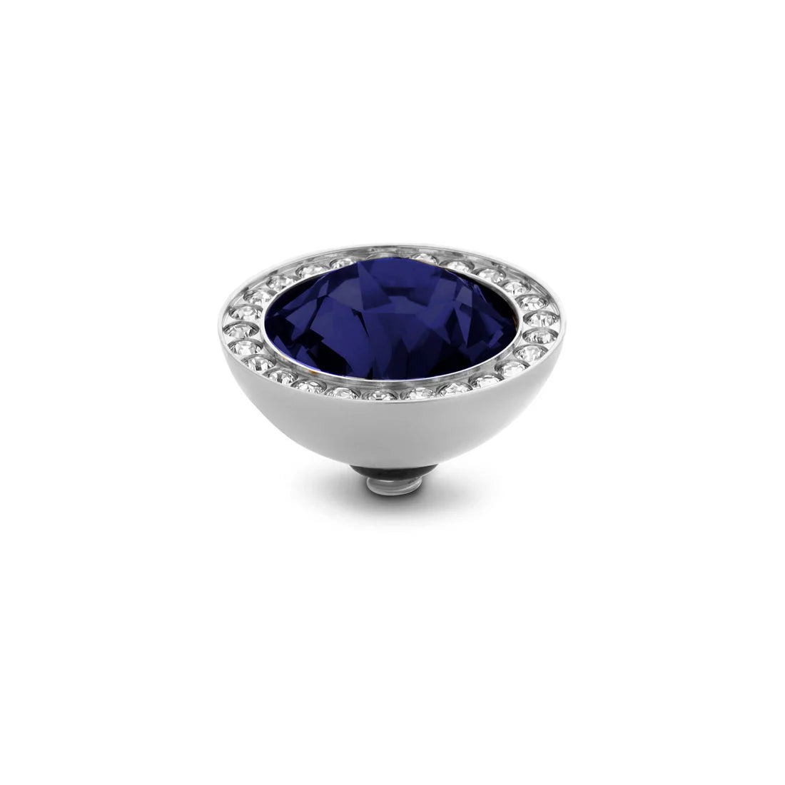 Melano Twisted Brilliant CZ Steentje ZILVER Dark Indigo