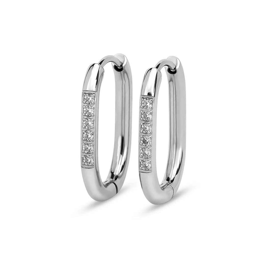 Melano Friends Lila CZ Oorbellen ZILVER