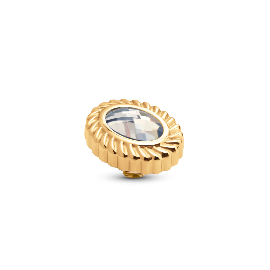 Melano TWISTED Oval Rope Steentje (GOUD) CRYSTAL