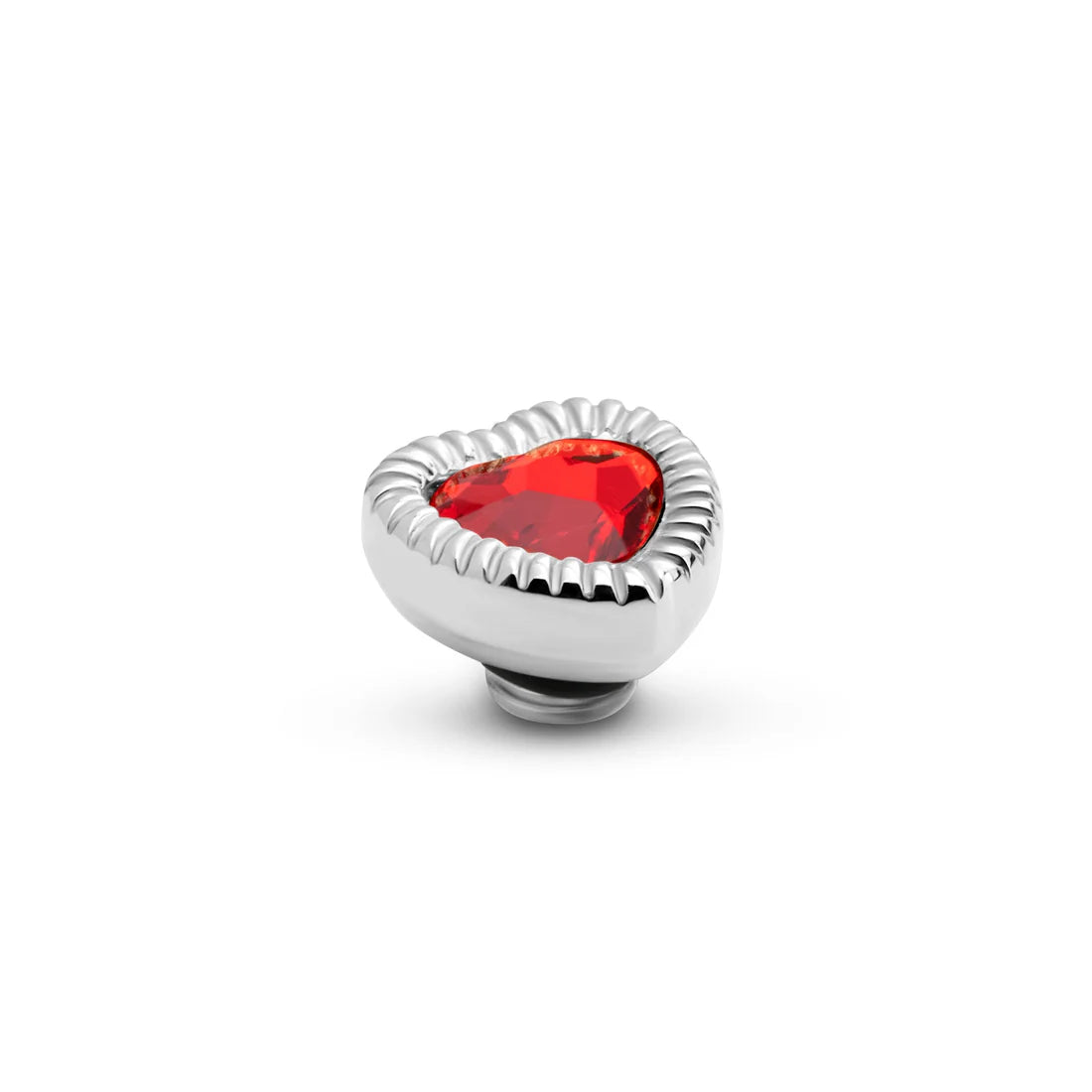 Melano VIVID Vintage Heart Steentje (ZILVER) LIGHT SIAM