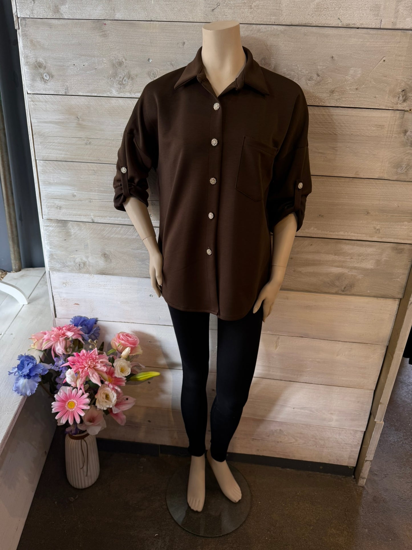 Blouse Bling Bling bruin