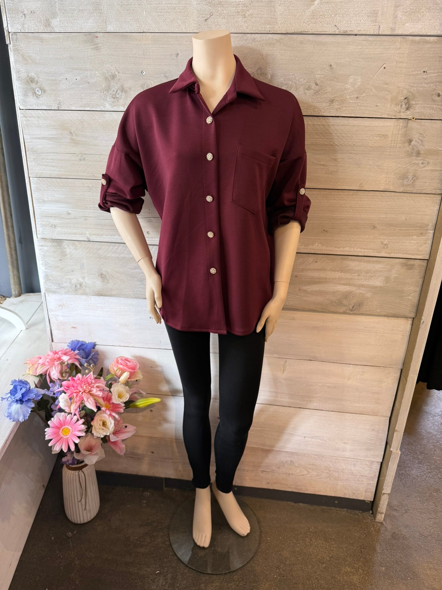 Blouse Bling Bling rood