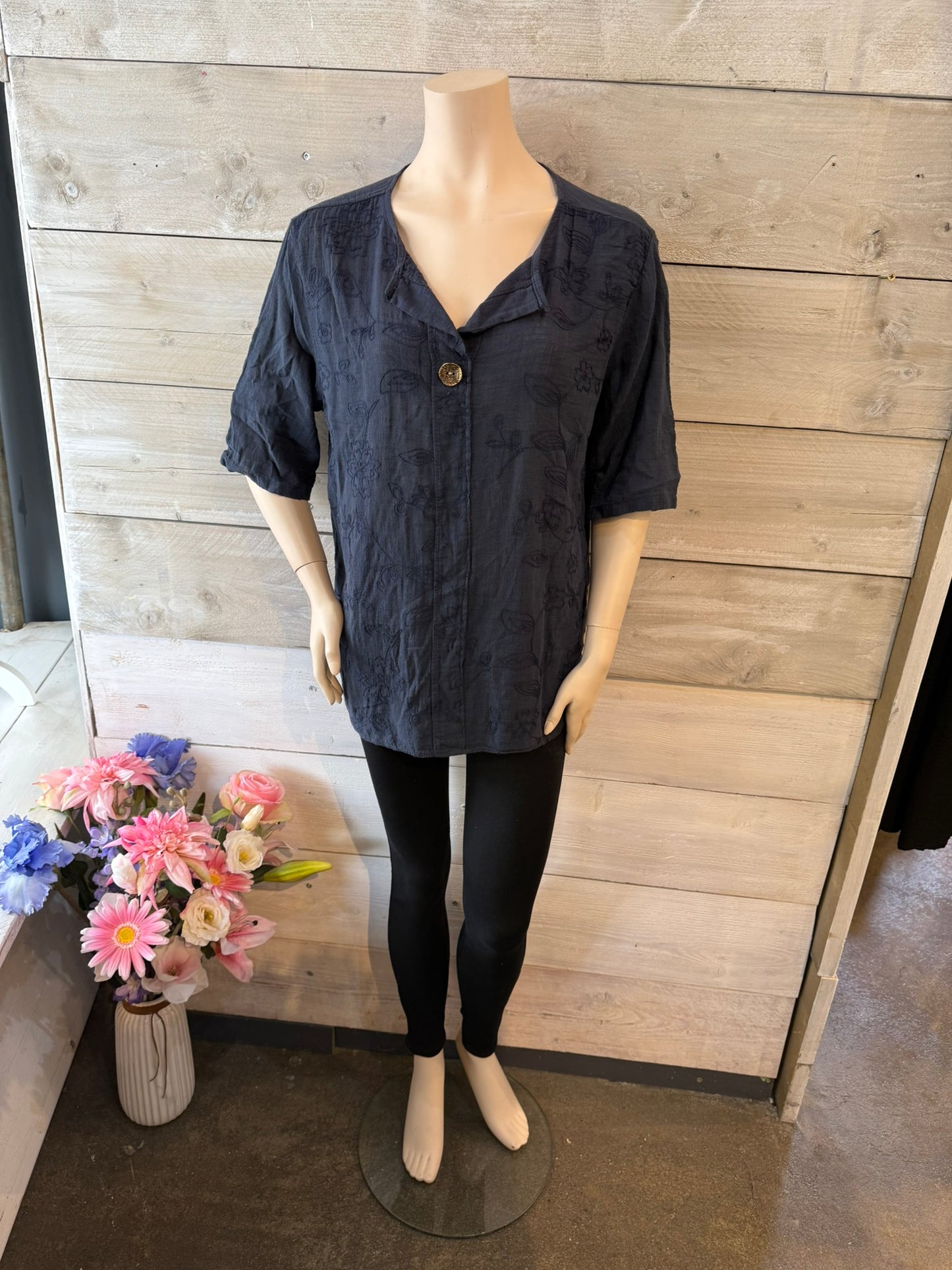 Blouse blauw