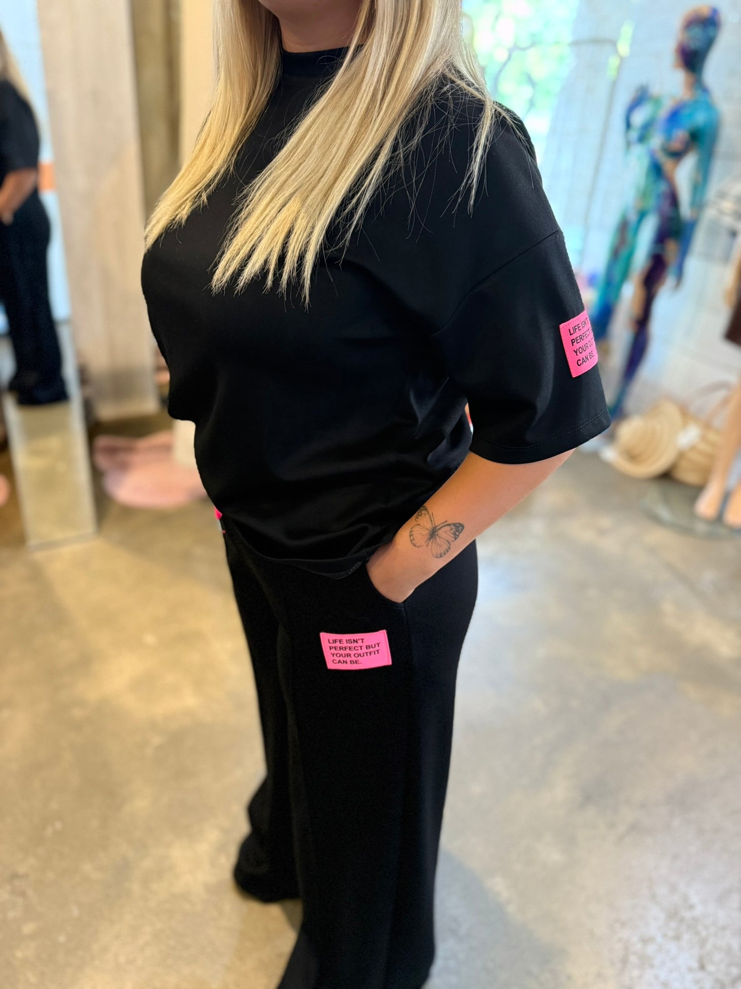 2 delige set - Life isn’t perfect but your outfit can be