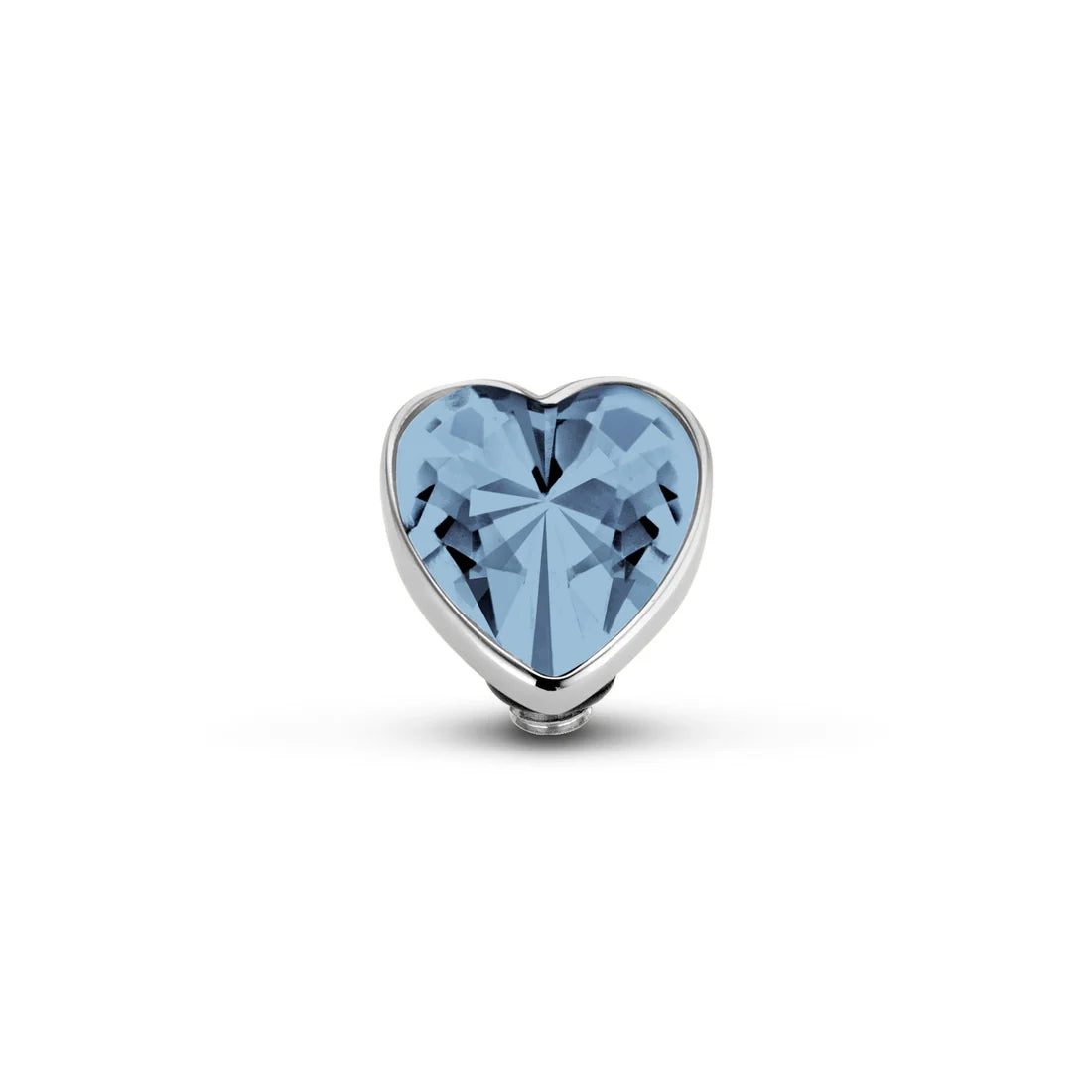 Melano Twisted Heart Steentje ZILVER TM47 JEANS BLUE