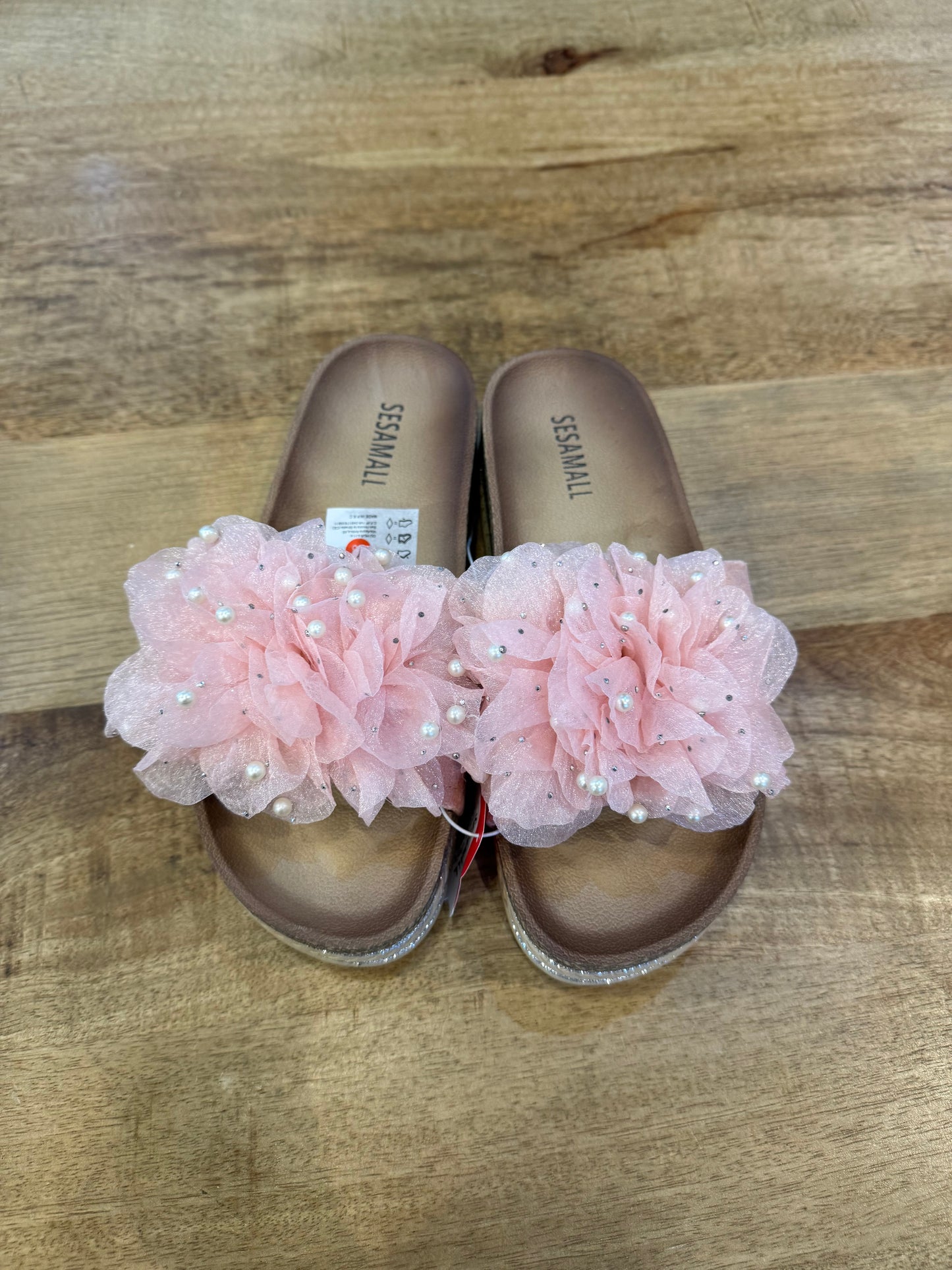 SLIPPER BLOEM/PAREL (ROZE)