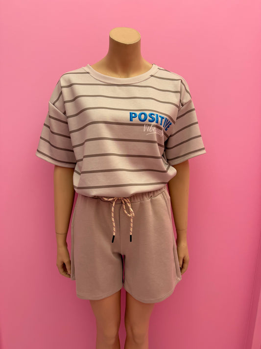 2DELIGE SET POSITIVE VIBES ONLY (BEIGE)