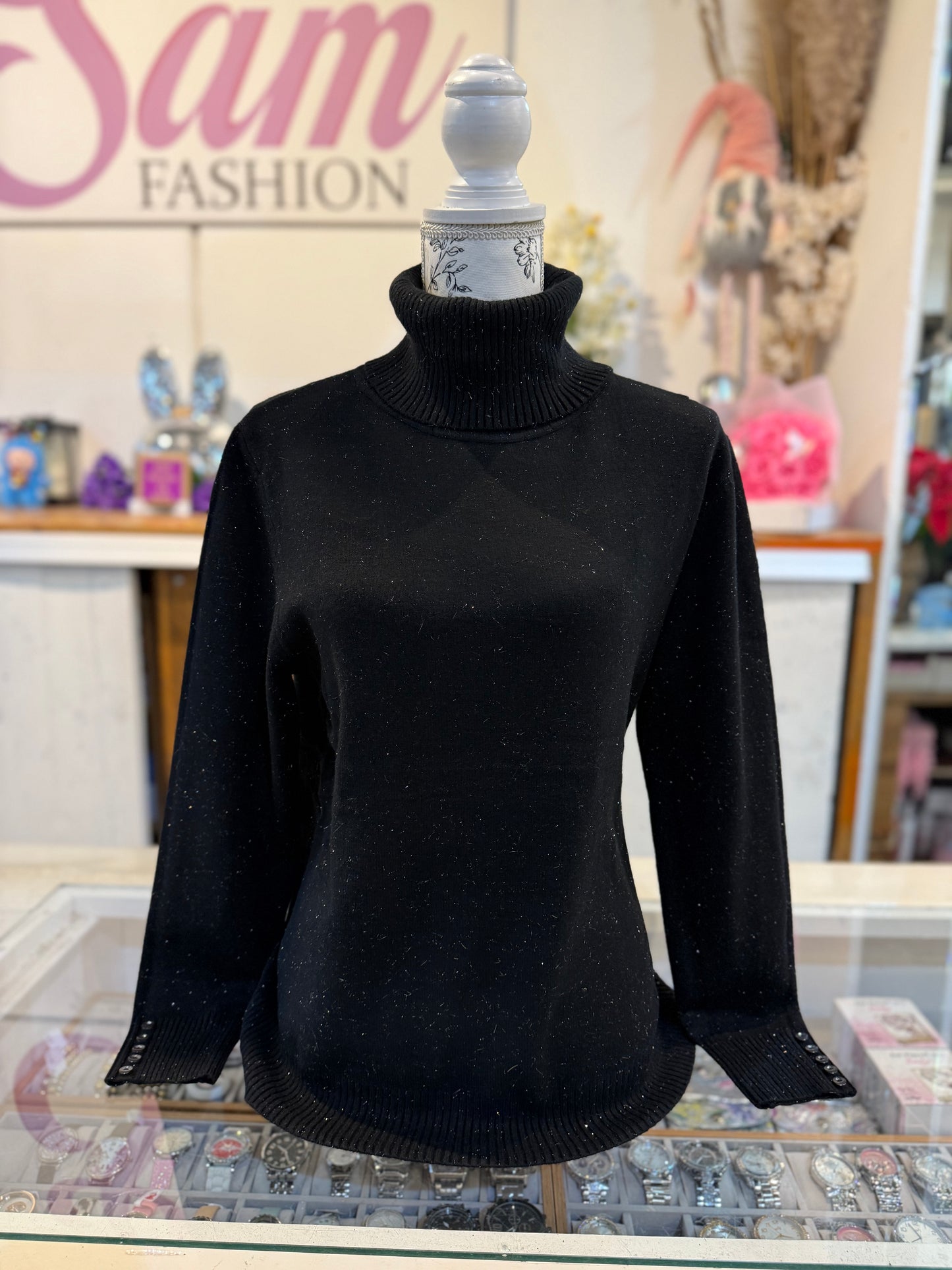 Trui lurex (zwart) 0193