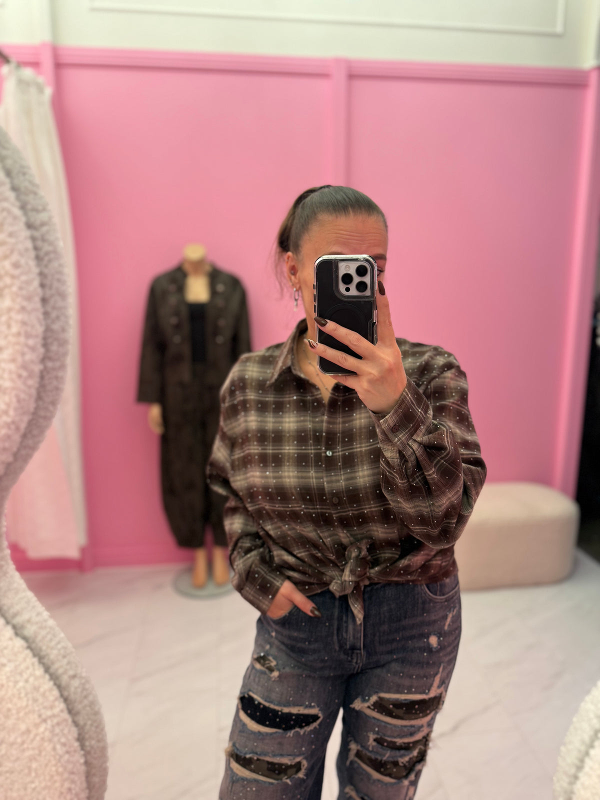 GLITTER BLOUSE (BRUIN)