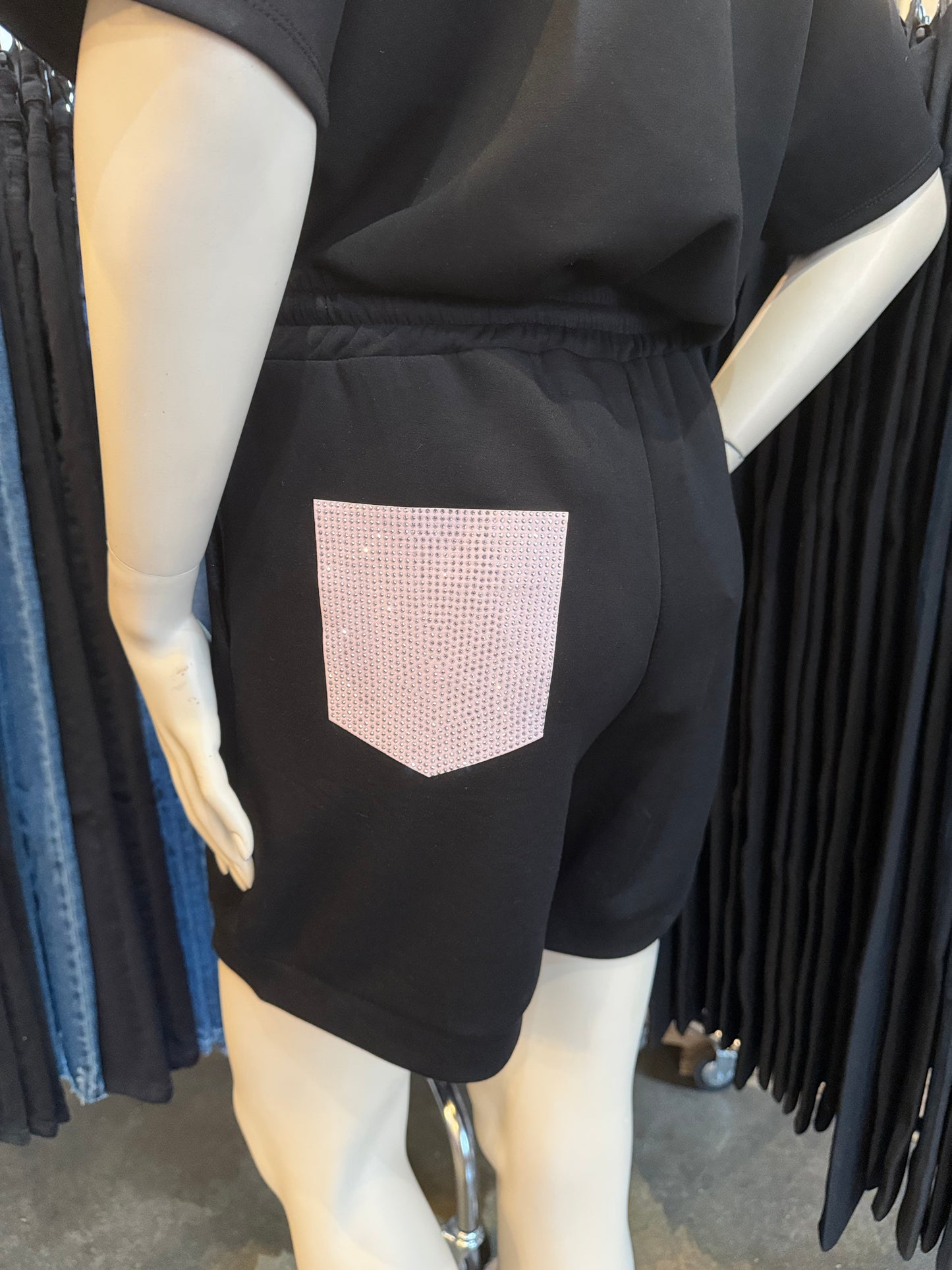 2DELIGE SET PINK POCKET (ZWART)