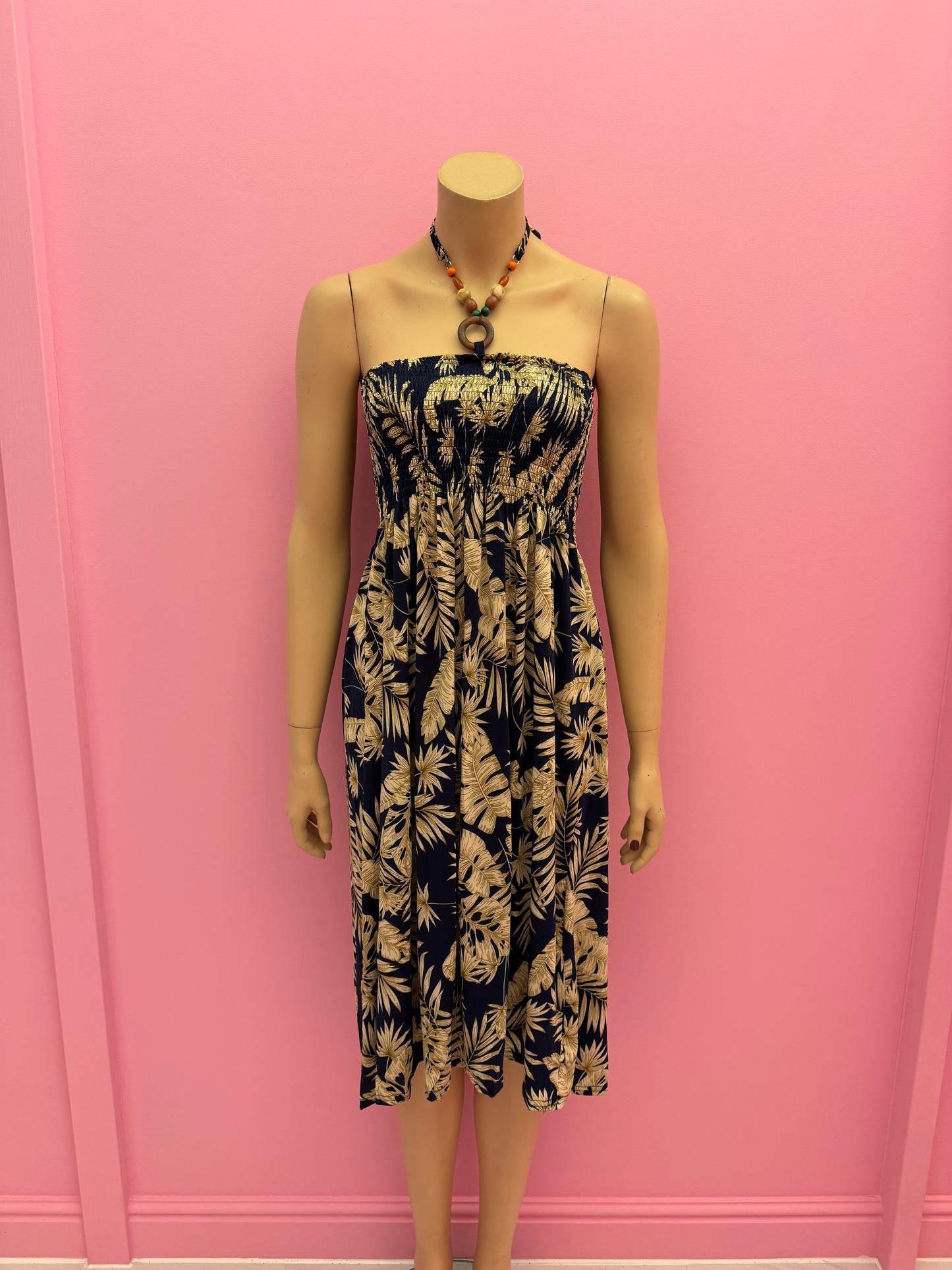 310-10 MAGIC DRESS STRAPLESS (NAVY)