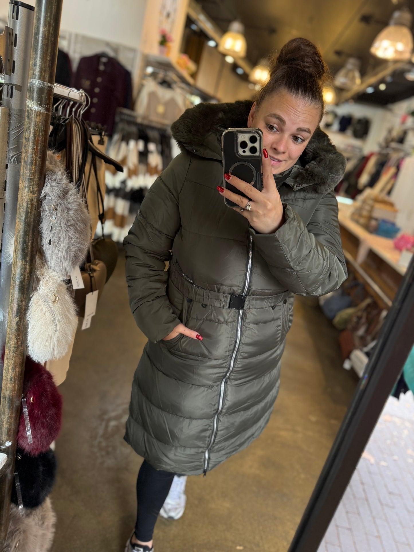 Winterjas groen (S t/m 2XL)