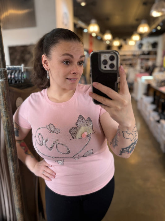 T-SHIRT LOVE (ROZE)