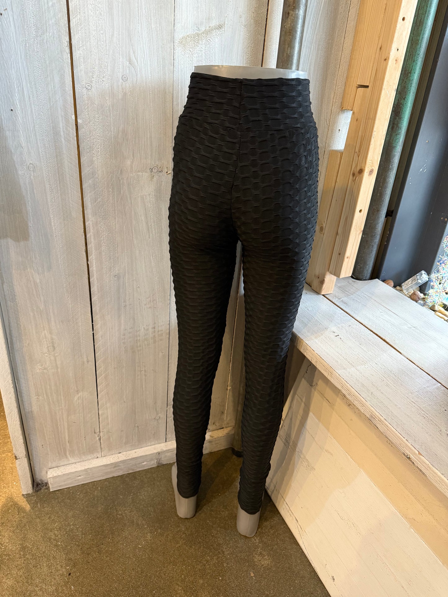 Sportbroek ribbel (zwart) 0161