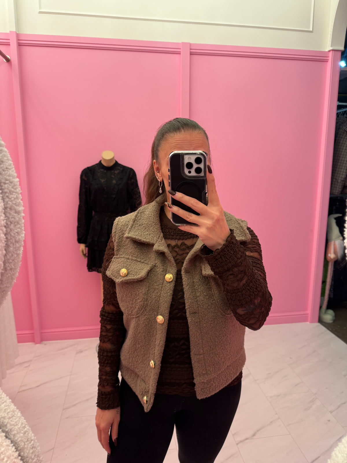TEDDY GILET (TAUPE)
