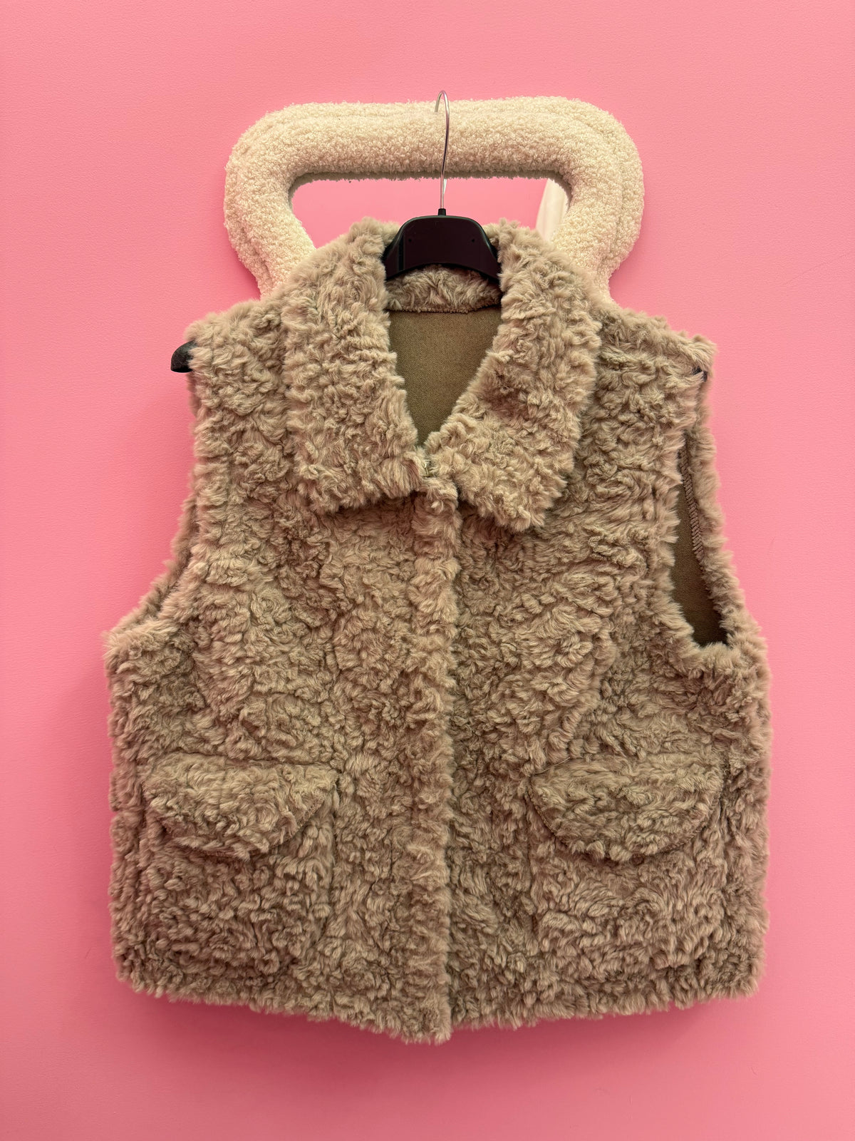 TEDDY GILET (TAUPE)