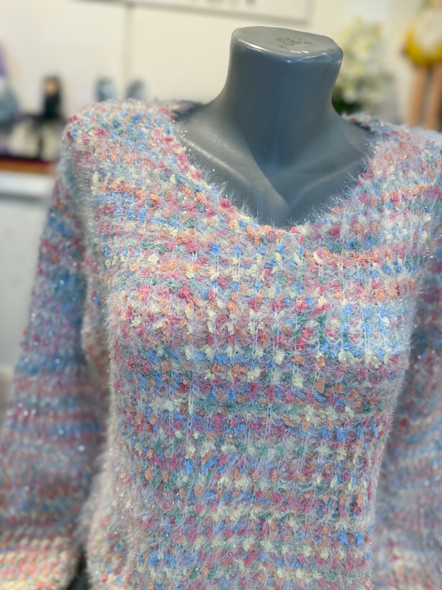 Fluffy trui gekleurd