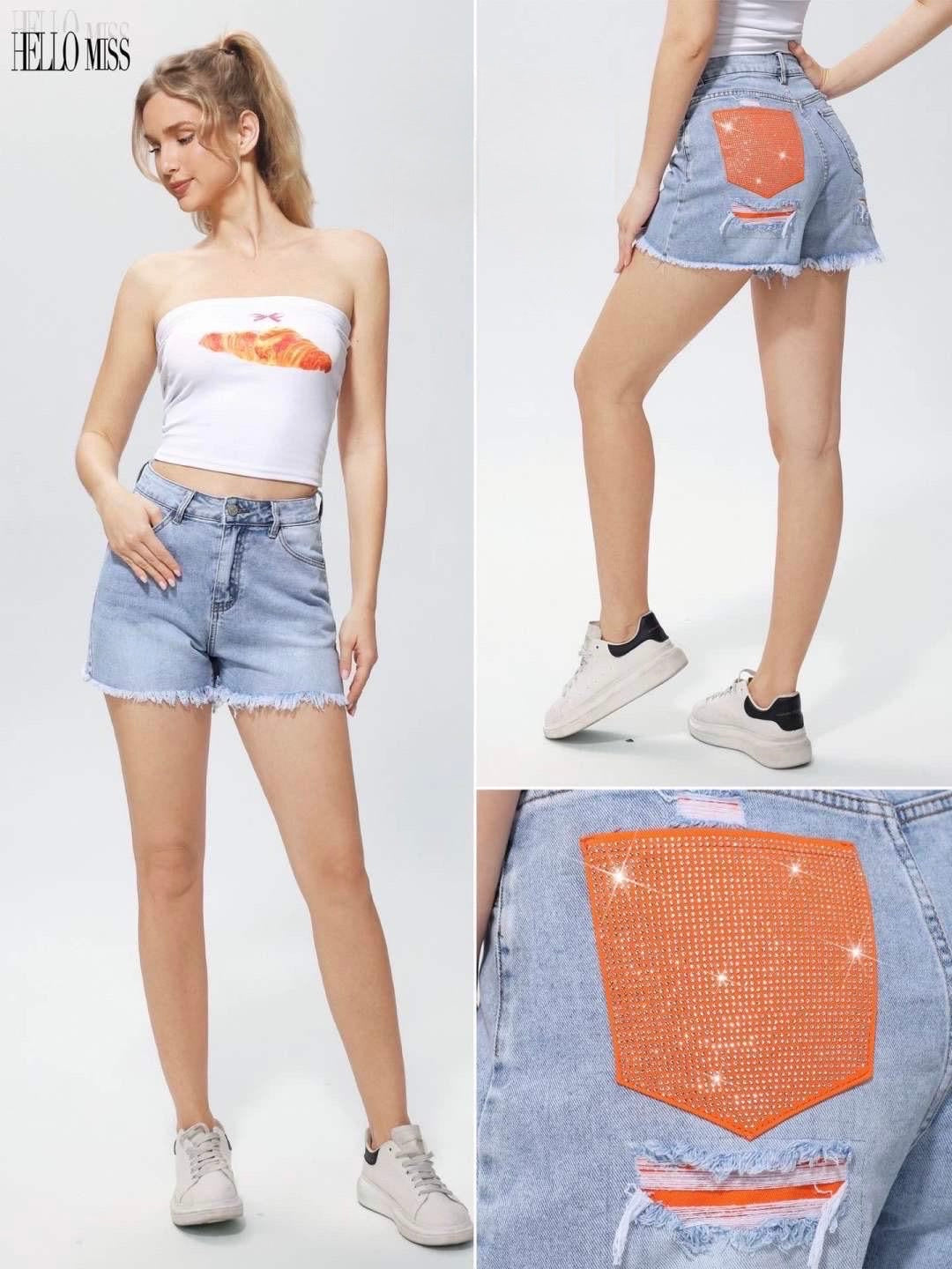 VIRAL POCKET JEANS SHORT 🧡