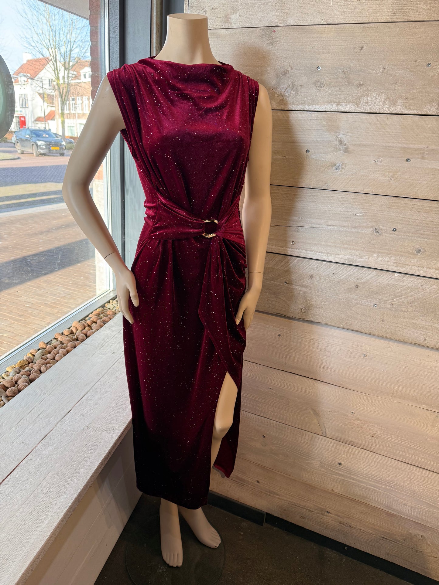 Glitterjurk (Bordeaux) 0053