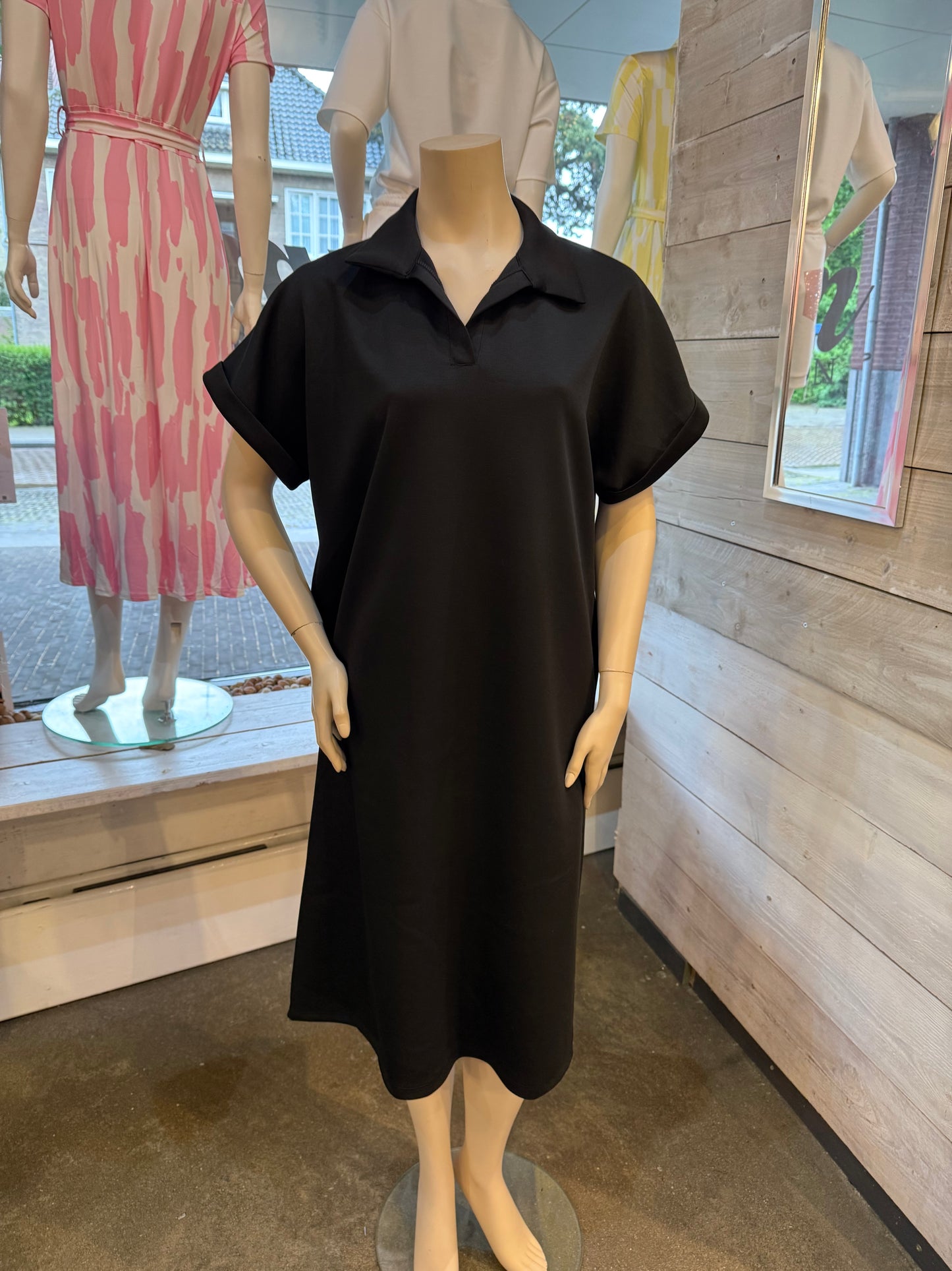 T-SHIRT JURK POLO (ZWART)