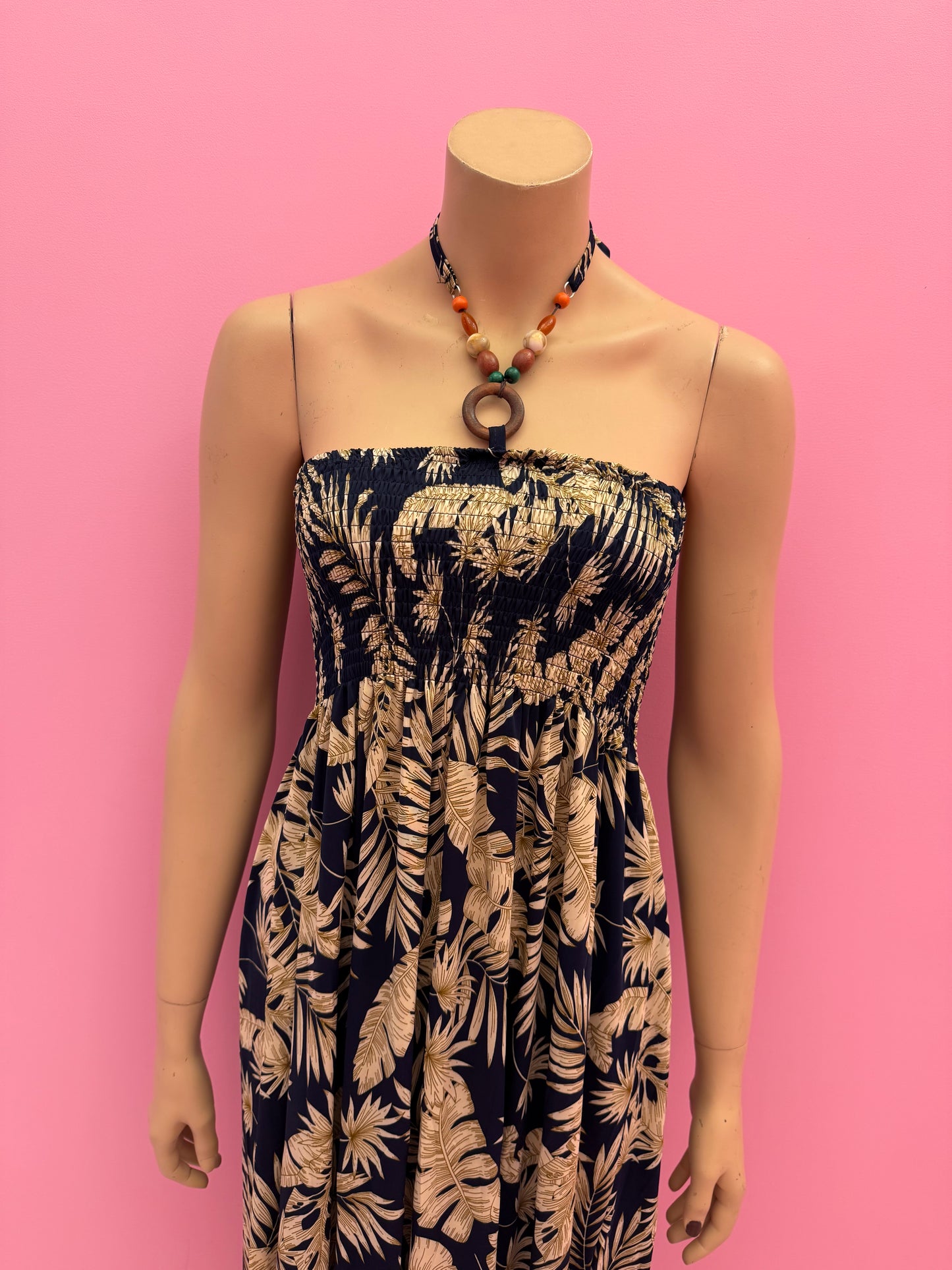 310-10 MAGIC DRESS STRAPLESS (NAVY)