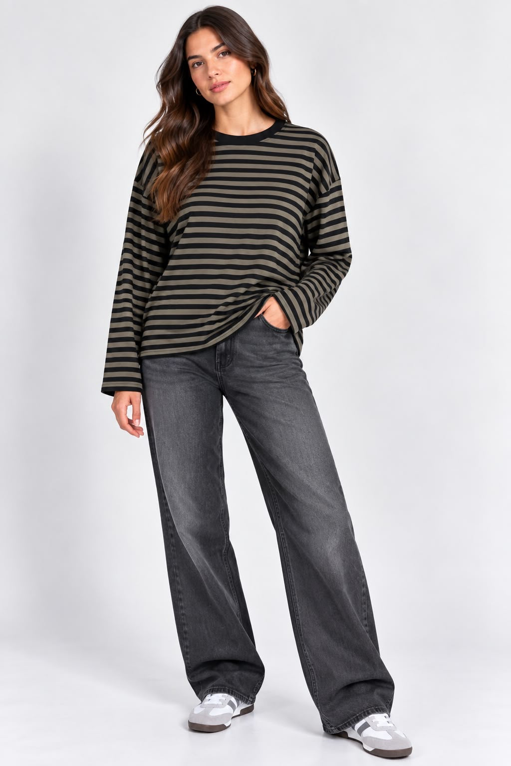 LONGSLEEVE BLACK-BEIGE)